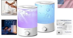 3.5L Ultrasonic Cool Mist Humidifier with Night Light & Auto Shut-Off Features