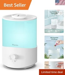 Humidifier with Night Light 2.5L Top Fill Essential Oil Diffuser Mist 25hrs