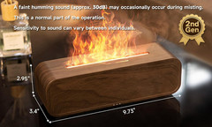 Flame Air Diffuser Humidifier SOUND REACTIVE 7 Colors Remote Control Timer Aroma