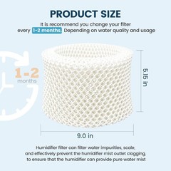 6 Pack HAC-504 Humidifier Wicking Filters for Honeywell Humidifier HAC-504 HA…