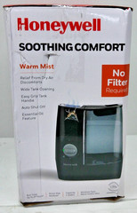 Lot of 2 Honeywell HWM845B Warm Mist Humidifier Black 1-Gallon Filter-Free 70 sq