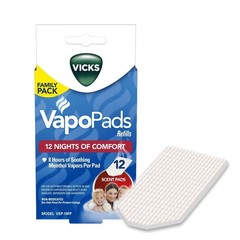Soothing Menthol Vapor Pads for Sinus and Allergy Relief 12 Pack