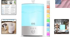 24HR Runtime 2.5L Humidifier with Auto Shut-Off & Bluetooth Operation – White