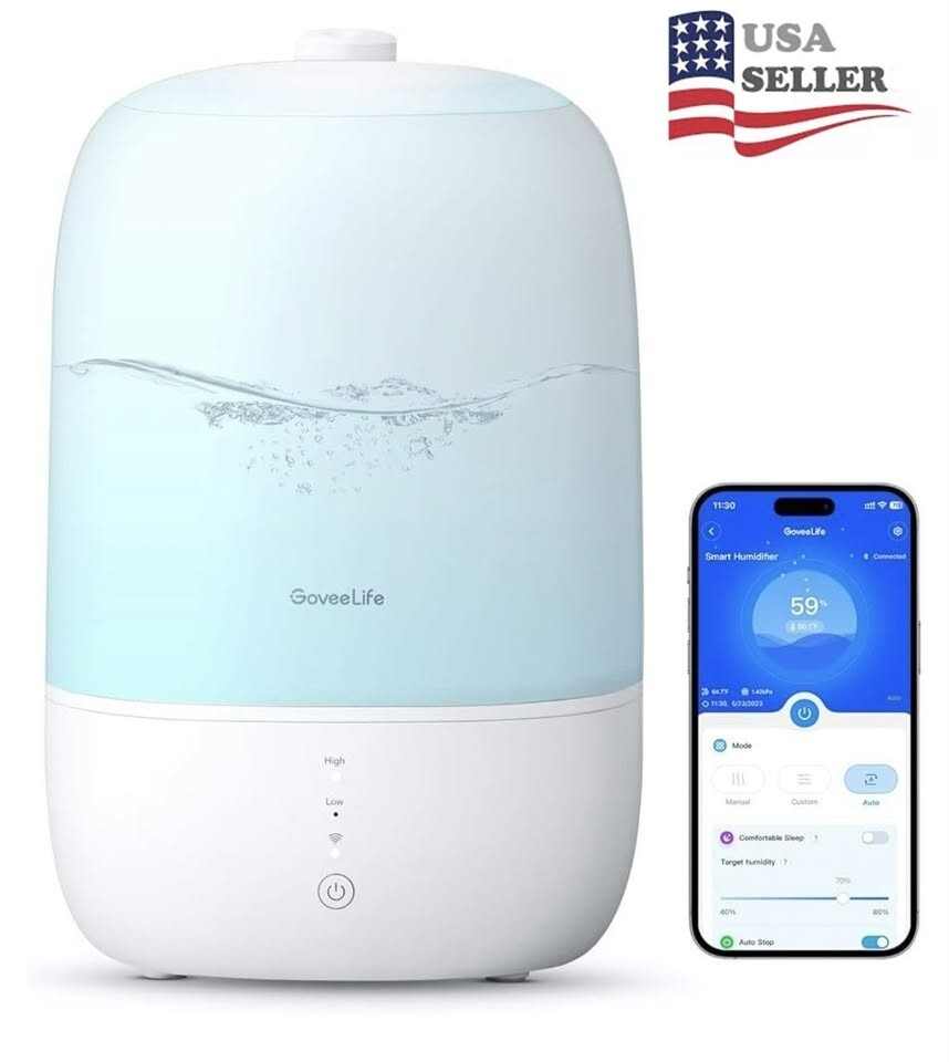 Smart Humidifier w/adjustable night Light-Small Portable Great for Aromatherapy