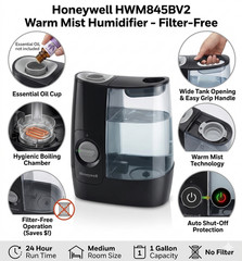Honeywell Soothing Comfort 1-Gallon Warm Mist Humidifier – Brand New / Factory S