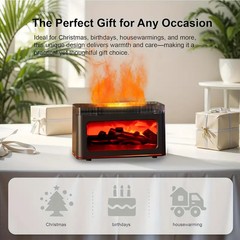 NEW Fireplace Diffuser Humidifier essential oil support Ultrasonic Aromatherapy