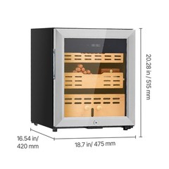 50L 300 – Count Electric Cigar Humidor Cabinet with Compressor Cooling, Cedar