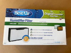 BestAir CB41 w/ Chlora-Clear Vitamin C Wick Humidifier Filter, Also Fits AirCare