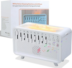 3‑in‑1 White Noise Humidifier — Night Light Sleep Machine w/ 8 Sounds & Timer