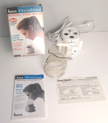 NOS 90s KAZ Steam Inhaler Personal TheraSteam For Head Nose Allergies *Open Box