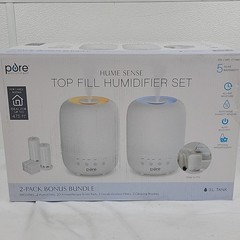 Pure Enrichment Hume Sense Top Fill Humidifier Set 2 Pack Bonus Bundle 3L Tank