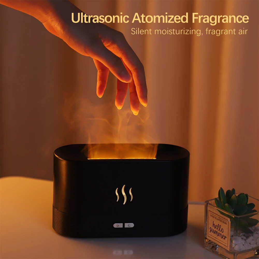 Flame Fire Humidifier Aromatherapy Diffuser Ultrasonic Aromatic Essences House