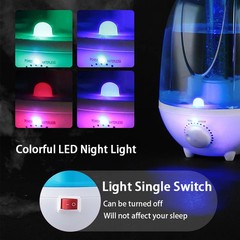 4000ML Home Air Humidifier Dual Nozzles 110V-220V Essential Oil Aromatherapy Dif