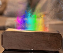 Flame Air Diffuser Humidifier SOUND REACTIVE 7 Colors Remote Control Timer Aroma