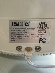 HoMedics TotalComfort Cool Mist Ultrasonic Humidifier 1.4 Gal New Sealed