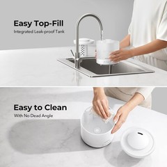 2-Pack 1.5L Cool Mist Humidifiers & Aromatherapy Diffuser – Whisper-Quiet Sleep