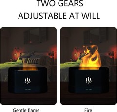 Flame Air Diffuser Air Humidifier, Mini Humidifier Desktop Air Aroma Diffuser