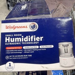 Walgreens Ultrasonic Small Room Humidifier, Essential Oil Tray, 0.34 gal