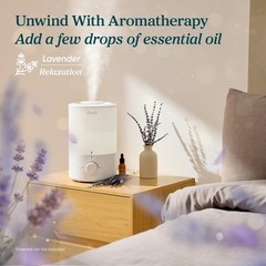 LEVOIT Humidifier Bedroom Quiet 3L Water Tank Cool Mist/Top Fill/Esse