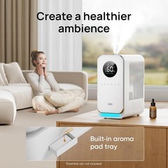 Humidifiers for Bedroom, Oil Diffuser & Nightlight, 50 Hours Runtime,White