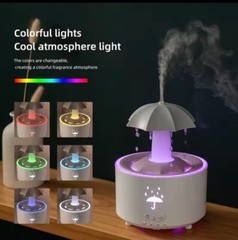Umbrella Water Drop Air Humidifier with Colorful Light Raindrop Aromatherapy