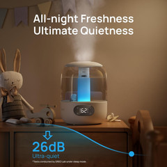 Humidifiers for Bedroom, 3L Top Fill 30H & 26Db Quiet Runtime for Large Room, Co