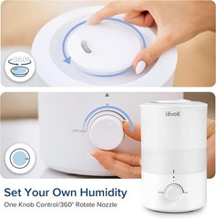 LEVOIT – Humidifiers for Bedroom – Quiet (3L Water Tank) – Cool Mist/Top Fill/Es
