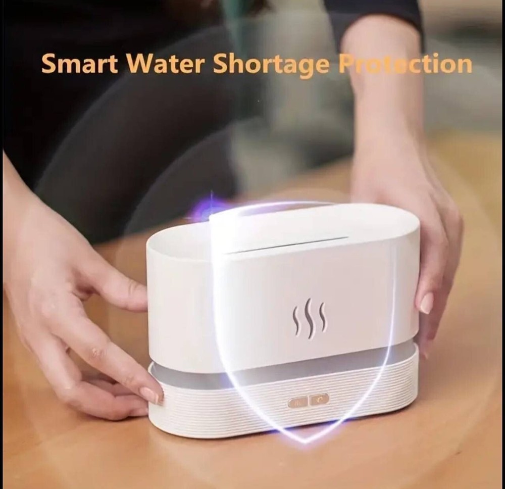 180ml USB Air Humidifier Essential Oil Aroma Diffuser 3D Flame Mist Home Decor