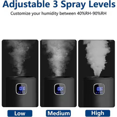 2.5 Gallon Ultrasonic Cool Mist Humidifier-Large Room Tower Air Humidifier, Quie