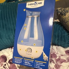TheraCare Cool Mist Ultrasonic Humidifier 11-526 Quiet Auto Shut-Off 100 sq ft