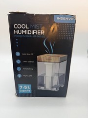 INSENVO Cool Mist Humidifier 7.5L Large Capacity Top Fill Wood Pattern P2206A