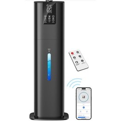 Hiswelle H786 Ultrasonic Cool Mist Humidifier 8L 2.1 Gal Black Tower with Remote