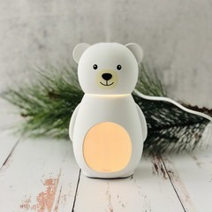 LED Light Cartoon White Teddy Bear USB Humidifier