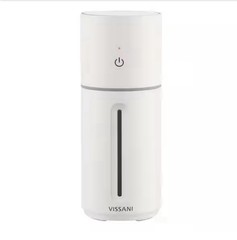 Vissani Portable Humidifier – Cool Mist, USB-C 10hr. Run Time, 150 sq ft, White
