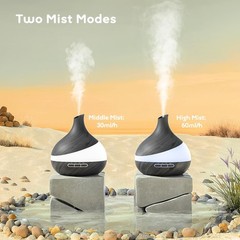 HJTHJT 500ML Essential Oil Diffuser: Aroma Diffuser with Remote Onyx Black