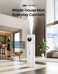 DREO Smart Ultrasonic Humidifier 100H Runtime for Large Rooms – 3gal