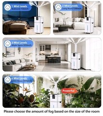 30L/7.93Gal Commercial Humidifier for Large Room 4200 Sq Ft, 3000Ml/H Whole Hous