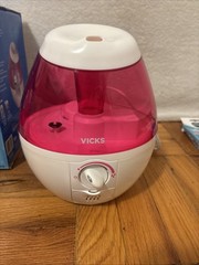 VICKS Mini Filter Free CoolMist Humidifier RARE PINK COLOR WORKS!