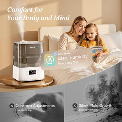 Levoit Humidifiers for Bedroom Large Room, 6L, 60H Runtime, 26Db, Smart App | To