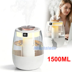 1.5L Humidifiers Ultrasonic Mini Cool Mist LED Humidifier Top Fill For Bedroom
