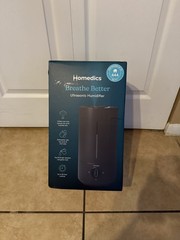 HoMedics Breathe Better Ultrasonic Humidifier Black 1.05 Gal 3 Mist