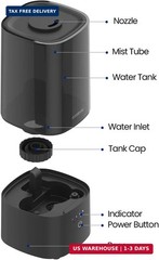 ROSEKM Humidifiers for Bedroom, 2.0L Cool Mist Humidifier for Home Plant and Bab