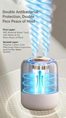 Double spray humidifier, ambient light, silent fog, intelligent sensor for real-