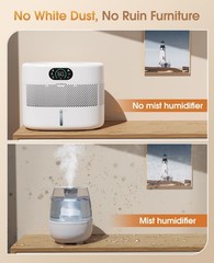 Reuseable Wick Evaporative Humidifier for Bedroom Quiet Healthy Baby Humidifi…