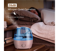 Homasy 2.2L Humidifier for HOME & OFFICE with Light,Quiet & Auto-of Cool Mist