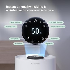 BLUEAIR Premium Smart Humidifier For Large Rooms Better Sleep Auto Humidify