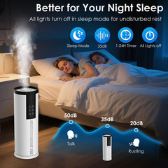 Humidifiers for Large Room 550 Ft² – 8L Cool Mist Humidifier for Bedroom Home P