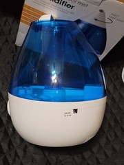 Crane Ultrasonic Cool Mist Humidifier, Quiet, Half Gallon Tank, Blue