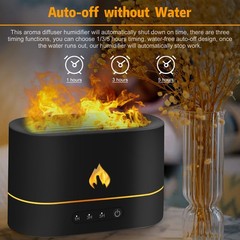 250ml USB Air Humidifier Essential Oil Aroma Diffuser 3D Flame Mist Home Decor x