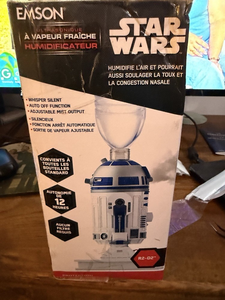 Star Wars 9706D R2D2 550ML Ultrasonic Cool Mist Personal Humidifier, 9.75 Inches